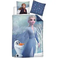 Aymax Disney Reine des Glaces Elsa Anna Olaf Parure de lit en flanelle 135x200 cm