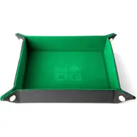 Fanroll Folding Dice Tray z Weluru w Kolorze Zielonym - Ochrona i Kontrola Rzutu