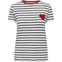 ONLY T-shirt 'ONLHeart' rouge / noir / blanc