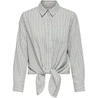 ONLY Chemisier 'ONLLECEY' gris / blanc
