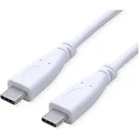Value Câble USB 10Gbps (3.2 gen 2) USB C(M) - USB C(M), PD 100W, 0.5m, blanc (11.99.9056)