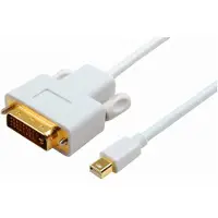 Microconnect Mdpdvi2 (2 m), Câble vidéo, Blanc