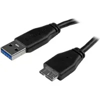 StarTech.com .com Câble Micro USB 3.0 slim de 3m - Cordon USB A vers Micro B - M/M - Noir