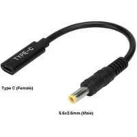 CoreParts MBXUSBC-CO0005 Adaptateur de câble USB-C USB 3.1 Type C 5.5x2.5mm Noir (MBXUSBC-CO0005)