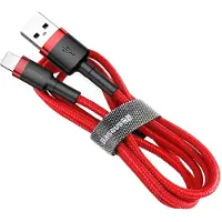 Baseus Câble Lightning Usb Cafule 2.4A 1M (Czerwony)