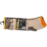 SKECHERS Hommes, Chaussettes, Lot de 3 chaussettes de travail pour hommes, style quart de chaussette, beige, Beige, (Lot de 3, 41 - 46)