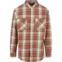 Urban Classics Chemise crème / rouge orangé / noir