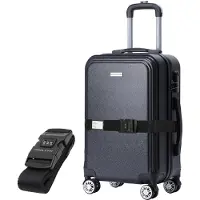 VERTICAL STUDIO "Bergen" 20" Bagage à main noir avec sangle de bagage GRATUITE