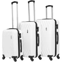 VERTICAL STUDIO "Reykjavik" Valise Ensemble de 3 20" 25" 28" blanc