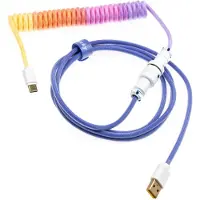 Ducky Premicord Afterglow Coiled Cable, USB type C vers type A - 1,8m (1.80 m, USB 2.0)