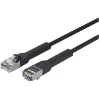 Lanview Câble réseau flexible RJ45 CAT6A U/FTP 0.25m Noir FLEX-ANGLE, LV-6AFTP-FLEX-ANG-0025B