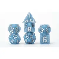 Fanroll Zestaw Kostek DnD z Silikonu o Ostrych Krawędziach - Glacial Debris (7)