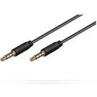 Microconnect - Câble audio - mini jack 4 pôles mâle pour mini jack 4 pôles mâle - 1 m - noir