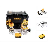 DeWalt DCW 604 NT Fraiseuse combinée sans fil 18V 55mm + 1x batterie 5,0 Ah en TSTAK - sans chargeur