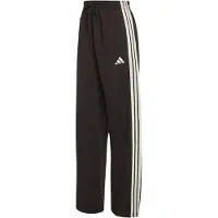 Adidas Pantalon 'ESSENTIALS 3-STRIPES OPEN HEM FLEECE' noir / blanc