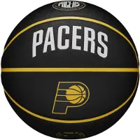 Wilson Ballon de basket - - NBA Team City Collector Indiana Pacers - Taille 7 - Cuir composite - Noir