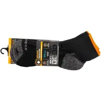 SKECHERS Hommes, Chaussettes, Lot de 3 chaussettes de travail pour hommes, quatre longueurs, noir, Noir, (Lot de 3, 41 - 46)