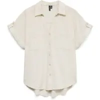 Vero Moda Thilde Short Sleeve Shirt Beige XL Femme