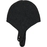 GOBI Cashmere Bonnet 'Knitted Aviator Cap' anthracite