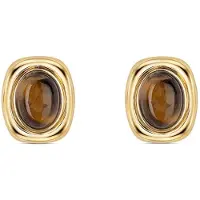 Club Manhattan Boucles d'oreilles 'Mila Studs Brown' cappuccino