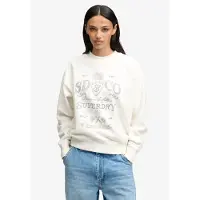Superdry Sweat-shirt 'Vintage' crème / gris foncé