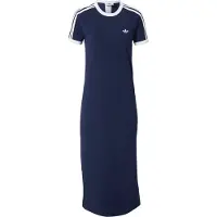Adidas Originals 3 Stripes Slim Short Sleeve Midi Dress Bleu L Femme