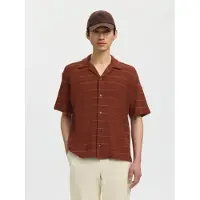 Selected Chemise beige / rouge / noir