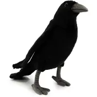 Hansa Peluche Corbeau 18cmh