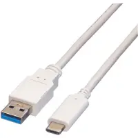 Value Câble USB 5Gbps USB3.0 A(M) - USB C(M), 1m, blanc (11.99.9011)