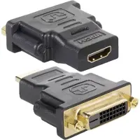 Techly HDMI femelle vers DVI-D 24+1 dual link femelle (DVI, 4.02 cm), Adaptateur données + vidéo, Noir