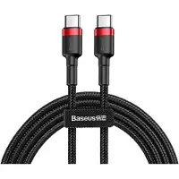 Baseus Cafule USB-C vers USB-C, QC 3.0, USB-C PD, 3A 1 m - Rouge/Noir