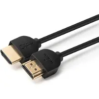 Microconnect HDMI 2.0 Ultra Slim 1.5m Noir (1.50 m), Câble vidéo, Noir
