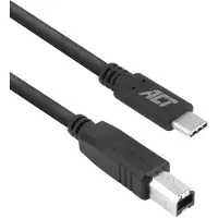 ACT Câble USB 2.0, USB-C vers USB-B, 1,8 mètre (1.80 m, USB 2.0)