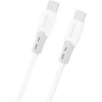 Dudao Câble USB-C vers USB-C L25SC 60W avec tresse en silicone souple 1 m - blanc
