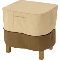 Markenlos Grande nappe carrée pour table de véranda ou de terrasse, 66 x 66 cm, motif galets, écorce et terre, respectueuse de l'environnement