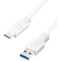 Logilink LogiLinkCU0176 Câble USB 3.2, USB-A - USB-C mâle, 2,0 m, blanc
