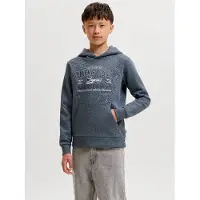 Jack & Jones Kids Junior Sweat bleu foncé / gris fumé / blanc