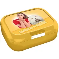 Samson & Marie - Boîte à pain jaune - avec étiquette personnalisée, Lunch box, Jaune