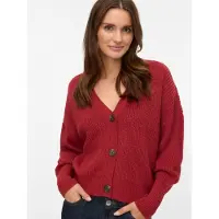 Vero Moda Cardigan 'VMLea' rouge foncé