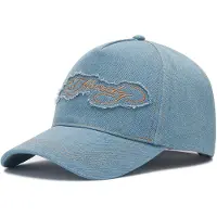 Ed Hardy Casquette Trucker Diamante Gothic - Bleu, Bleu