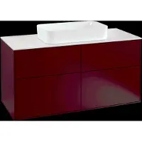 Villeroy & Boch Villeroy und Boch Finion Meuble sous-lavabo, 1200x603x501mm, avec éclairage LED, plaque de recouvrement blanc mat, G26100HB