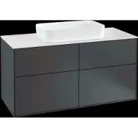 Villeroy & Boch Villeroy und Boch Finion Meuble sous-lavabo, 1200x603x501mm, avec éclairage LED, plaque de recouvrement blanc mat, G26100HG