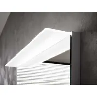Emco MI 200 Miroirs lumineux LED avec panneau lumineux acrylique, avec éclairage du lavabo, avec film chauffant, hauteur 802mm, 449820004