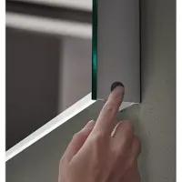 Emco MI 250 Miroirs lumineux LED avec découpe horizontale, avec fonction mémoire et éclairage du lavabo, hauteur 805mm, 449825007