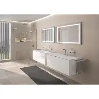 Emco MI 180 Miroirs lumineux LED avec découpe lumineuse périphérique, hauteur 700mm, 449818001