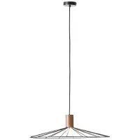Brilliant Pendelleuchte Manama Holz Schwarz matt max. 60W E27 ohne Leuchtmittel kürzbar