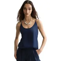 Scotch & Soda U9a01607t Sleeveless T-shirt Bleu 38 Femme