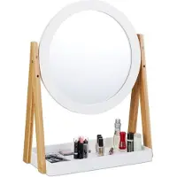 B2X Miroir en bambou avec rangement