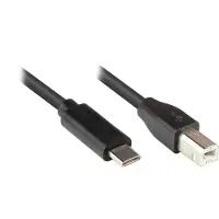 GOOD CONNECTIONS 2510-CB030 - Câble de 3 mètres - USB-C vers USB-B - USB 2.0 - 0,48 Gbit/s - Noir