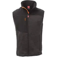 Payper Hommes, Gilet, Tour Strickweste, Gris, Orange, Multicolore, Noir, (L)
